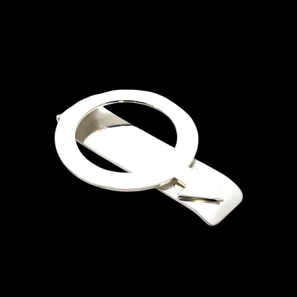 Tiffany & Co Estate Circle Arrow Money Clip Sterling Silver TIF806